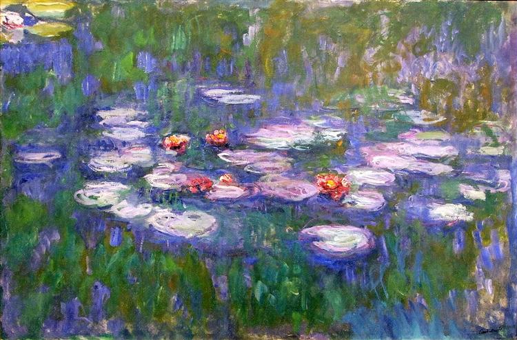 Water Lilies. Claude Monet (1919). In the public domain, via this WikiArt page
